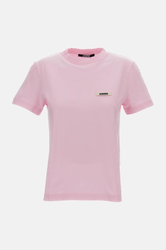  자크뮈스 반팔 티셔츠 Jacquemus Le Tshirt Gros Grain T 셔츠 핑크