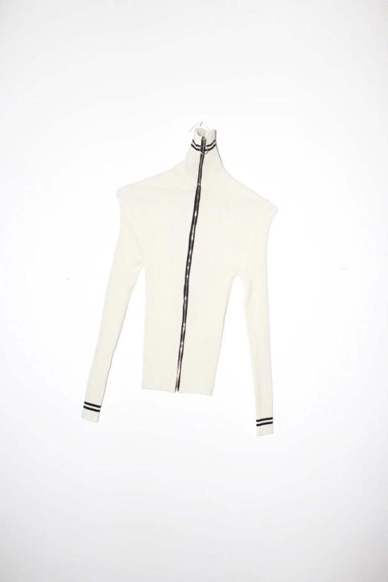  주주 자켓 Giu Giu Nonna 스타터 재킷 아이보리/오닉스 스트라이프