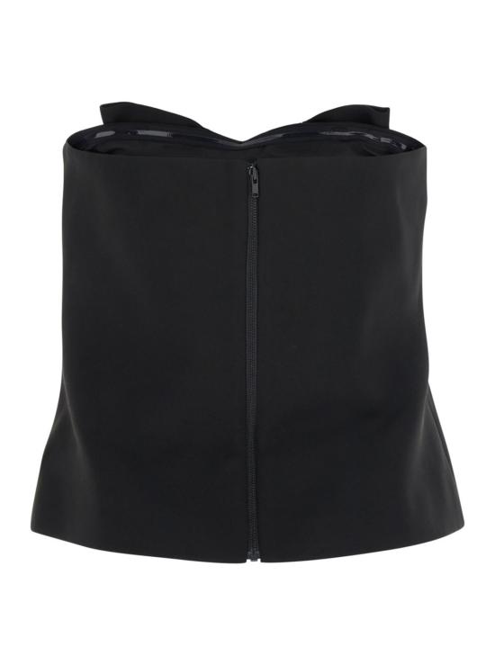  셀프 포트레이트 민소매 티셔츠 보우 반도 탑 블랙 - SELF PORTRAIT