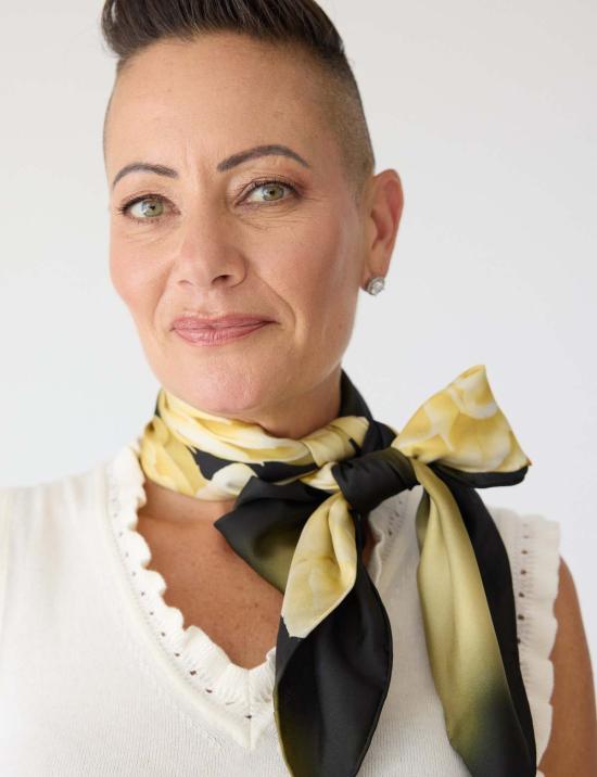  린제이 니콜라스 뉴욕 머플러/스카프 린지 니콜라스 뉴욕 힐 컨트리 녹턴 스카프 크림/다크 - LINDSAY NICHOLAS NEW YORK