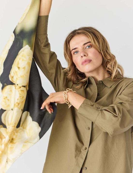  린제이 니콜라스 뉴욕 머플러/스카프 린지 니콜라스 뉴욕 힐 컨트리 녹턴 스카프 크림/다크 - LINDSAY NICHOLAS NEW YORK