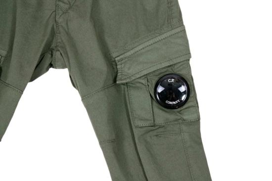  [키즈] 씨피 컴퍼니 스트레이트 팬츠 키즈 C.P. 컴퍼니 바텀스 그린 - C.P. COMPANY