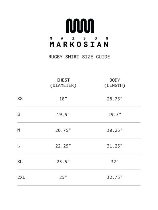 메종 마르코시안 반팔 티셔츠 태그 럭비 셔츠 - MAISON MARKOSIAN