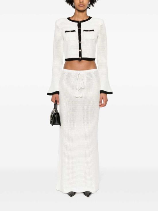  셀프 포트레이트 가디건 크로셰 크롭  화이트 - SELF PORTRAIT