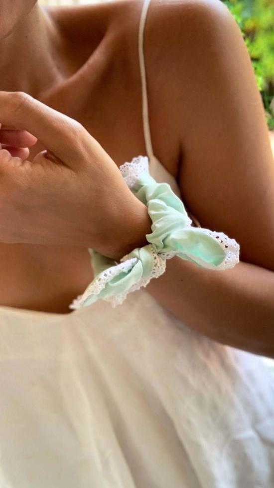  메릿 찰스 머플러/스카프 실크 페넬로페 반다나 + 보타이 세트 민트 - MERRITT CHARLES