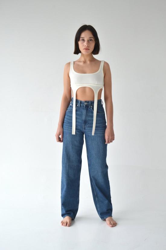  스머키 민소매 티셔츠 세이바 크롭 탱크