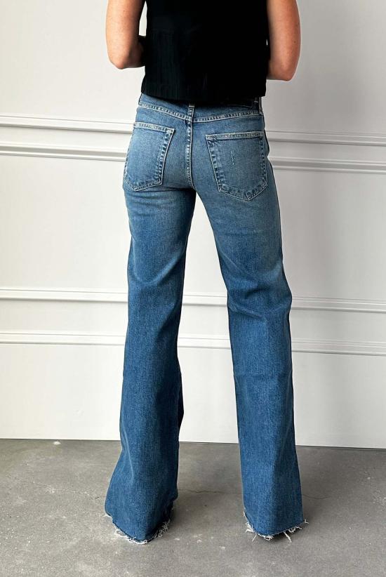  아모 데님 데님 팬츠 조지아 스플릿 플레어 진 - AMO DENIM