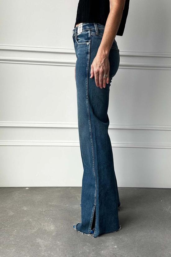  아모 데님 데님 팬츠 조지아 스플릿 플레어 진 - AMO DENIM