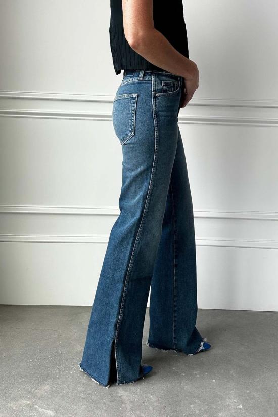  아모 데님 데님 팬츠 조지아 스플릿 플레어 진 - AMO DENIM