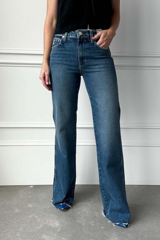  아모 데님 데님 팬츠 조지아 스플릿 플레어 진