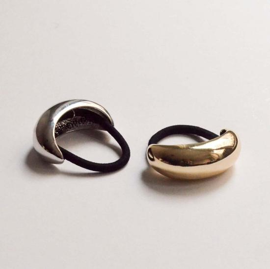  Narsha 헤어 액세서리 나르샤 와이드 크레센트 메탈 포니테일 헤어 타이