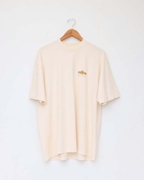  콜보 반팔 티셔츠 손글씨 로고 티셔츠