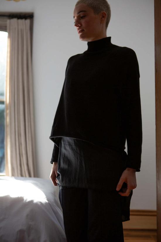  에리카 타노브 터틀넥 에리카 타노프 피마 코튼  블랙 - ERICA TANOV