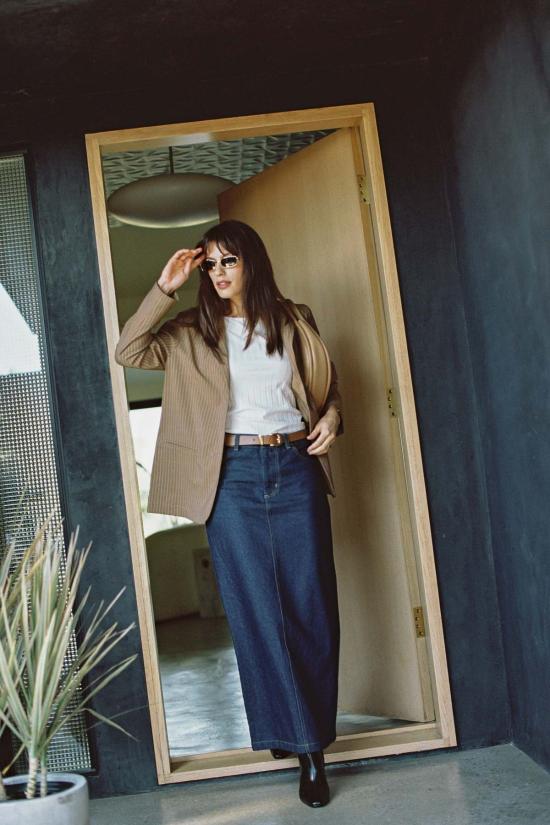  Whimsy + Row 롱 스커트 Alanis 스커트 다크 데님 - OTHER BRANDS