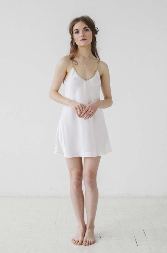  살루아 란제리 캐미솔 살루아 엠마 실크 셔츠 - SALUA LINGERIE