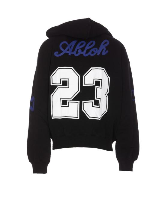  오프화이트 긴팔 티셔츠 풋볼 오버후디 블랙 - OFF WHITE