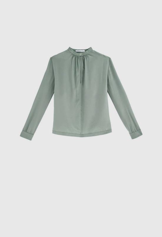  율리아 옌츠슈 블라우스 Julia Jentzsch 비올라 크레이프 드 신 실크  세이지