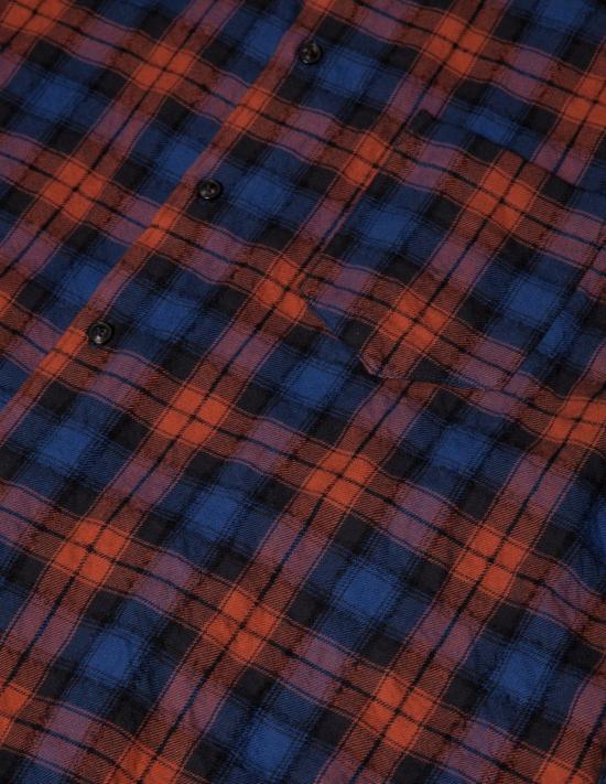  Kapatid NYC 긴팔 셔츠 Kapatid Nyc 와이드  퍼플/오렌지 체크 무늬 - OTHER BRANDS