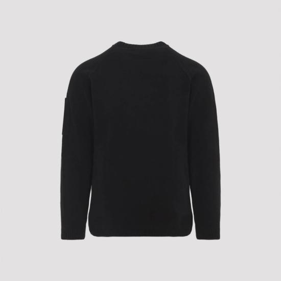  씨피 컴퍼니 스웨터 C.P. 컴퍼니 크루넥 렌즈 풀오버  블랙 - C.P. COMPANY