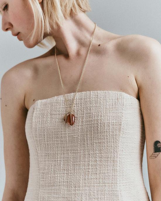  바이 파리아 목걸이/팬던트 14K 벨처 체인 목걸이 옐로우 골드 - BY PARIAH