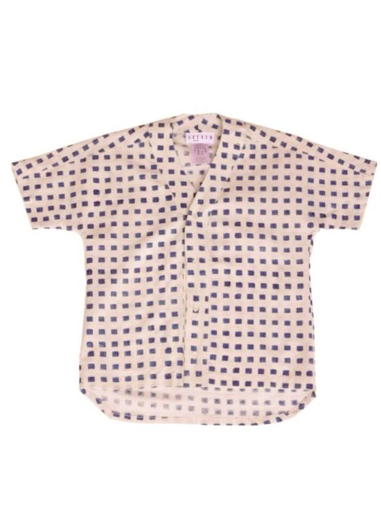  SEEKER 셔츠 시커 야구 셔츠 핸드 블록 프린트 - SEEKER