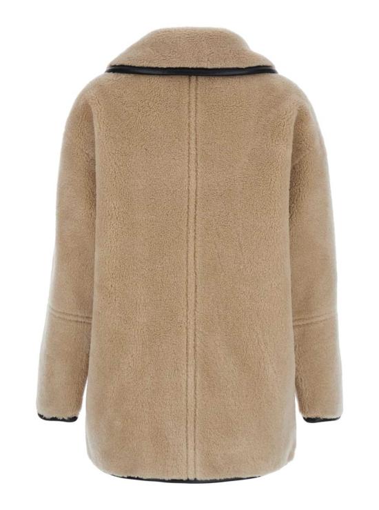  로우클래식 코트 로우 클래식 리버서블 시어링 울 재킷 베이지 - LOW CLASSIC