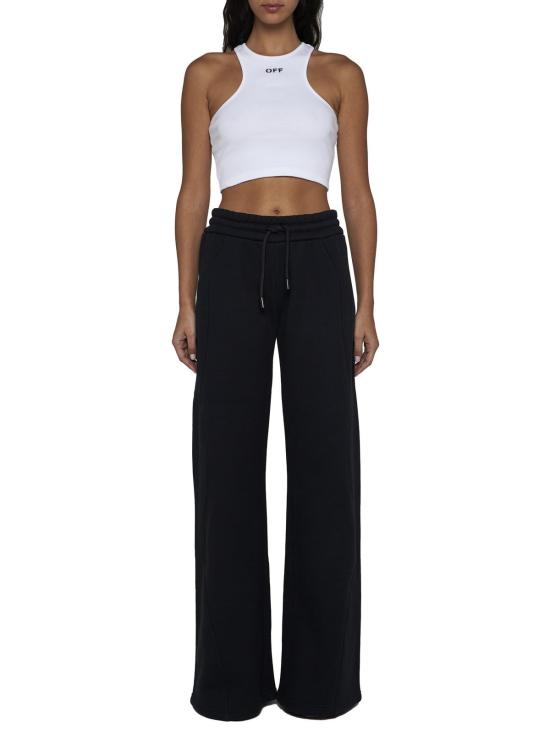  오프화이트 민소매 티셔츠 오프 화이트 오프 스탬프 립 로잉 탑 화이트 - OFF WHITE