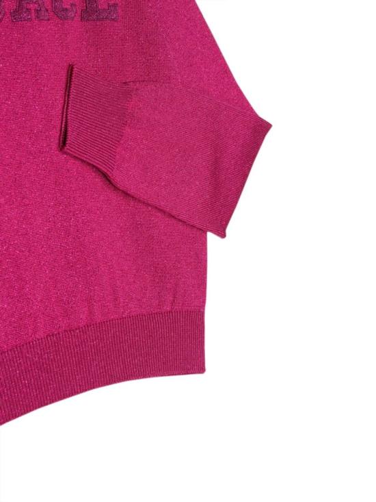  [키즈] 베르사체 풀오버 키즈 크루넥  (자수 로고 포함) 푸시아 색상 - VERSACE