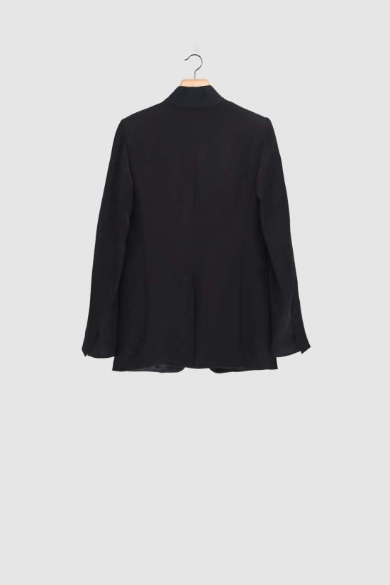  율리아 옌츠슈 자켓 줄리아 젠츠쉬 파버 싱글 브레스트 지퍼형 나이아 블렌드 이브닝 재킷 블랙 - JULIA JENTZSCH