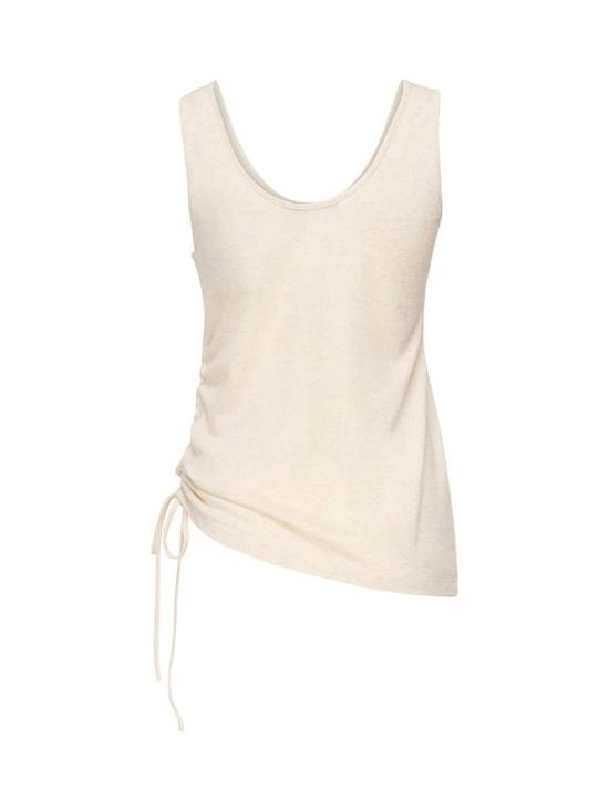  펜디 민소매 티셔츠 로고 자수  화이트 - FENDI