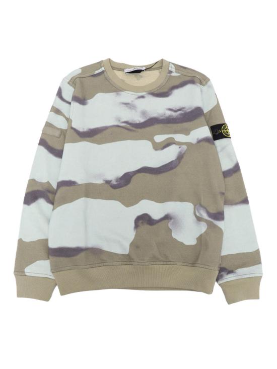  [키즈] 스톤 아일랜드 풀오버 키즈 리버서블 스웨트셔츠 그린