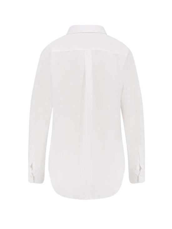  꼼데가르송 블라우스 Comme Des Garçons 플레이 러플 셔츠 화이트 - COMME DES GARCONS