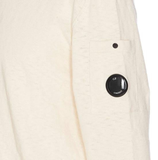  씨피 컴퍼니 스웨터 C.P. 회사 로고  (흰색) - C.P. COMPANY