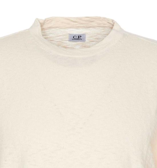  씨피 컴퍼니 스웨터 C.P. 회사 로고  (흰색) - C.P. COMPANY