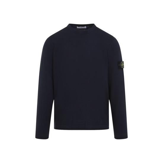  스톤 아일랜드 스웨터 크루넥 풀오버  네이비 블루 - STONE ISLAND