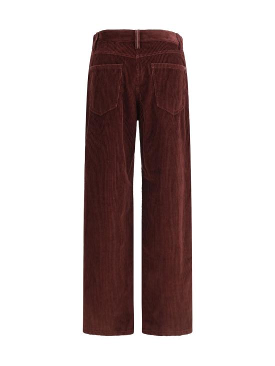  브루넬로 쿠치넬리 스트레이트 팬츠 Brunello Cucinelli 스트레이트 벨벳 팬츠 - BRUNELLO CUCINELLI