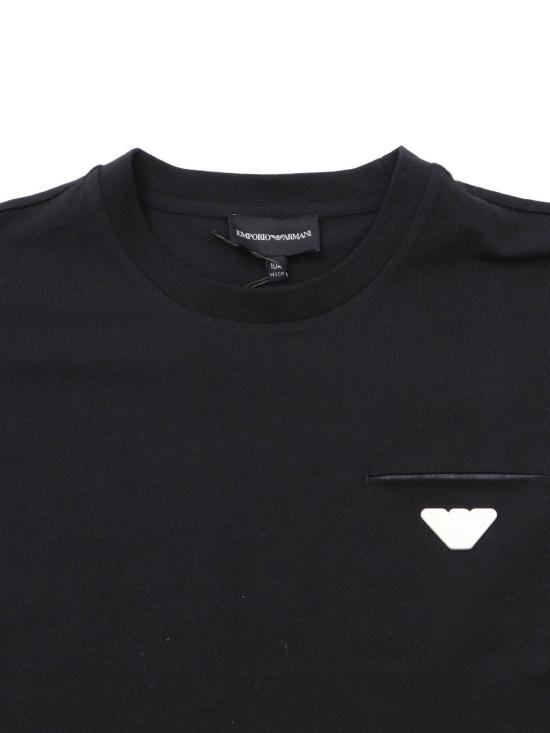  [키즈] 엠포리오 아르마니 탑 아동용 티셔츠 (블루) - EMPORIO ARMANI