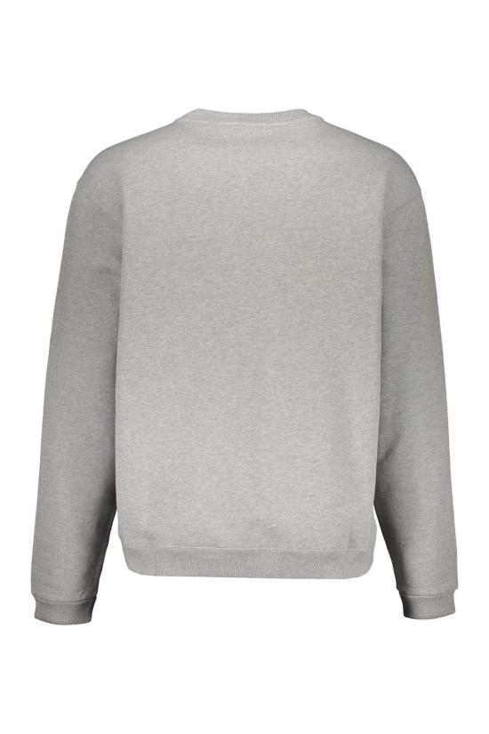  겐조 긴팔 티셔츠 코튼 크루넥 스웨트셔츠 그레이 - KENZO