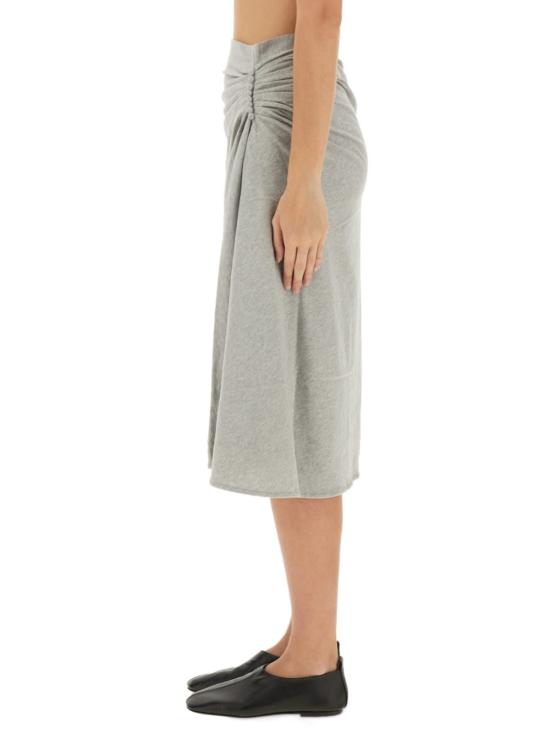  드리스 반 노튼 미디 스커트 Dries Van Noten 드레이프 헤비라  그레이 - DRIES VAN NOTEN