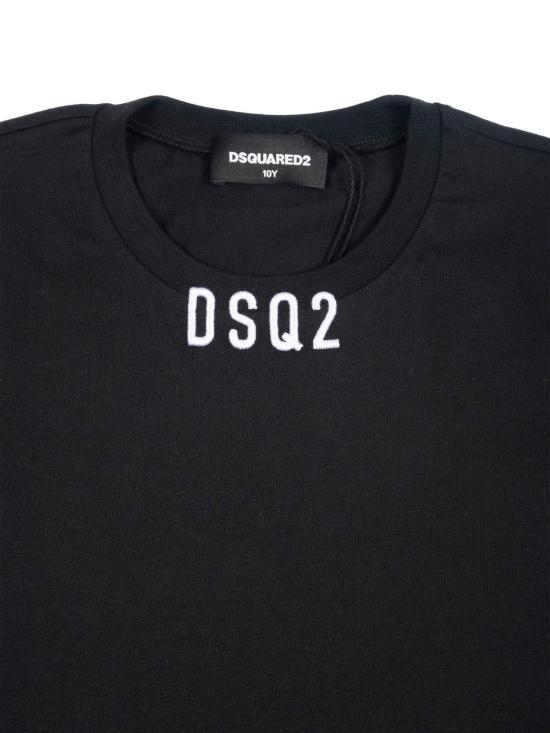  [키즈] 디스퀘어드2 트레이닝 상의 키즈 Dsquared2 티셔츠 블랙 - DSQUARED2