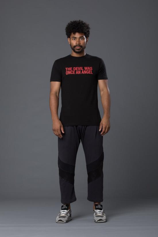  헤드 오브 스테이트 반팔 티셔츠 국가원수 천사 프린트  블랙 - HEAD OF STATE