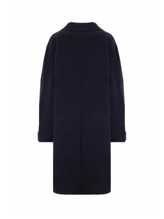  보테가베네타 코트 보테가 베네타 울 블렌드  네이비 - BOTTEGA VENETA