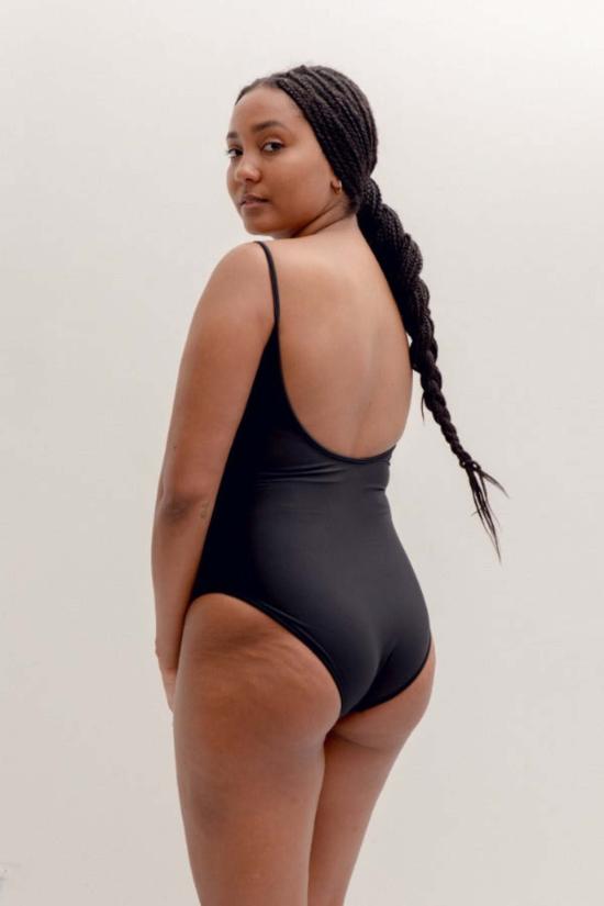  NU SWIM 원피스 수영복 Nu Swim Noodle 얇은 스트랩 1개 블랙 - OTHER BRANDS