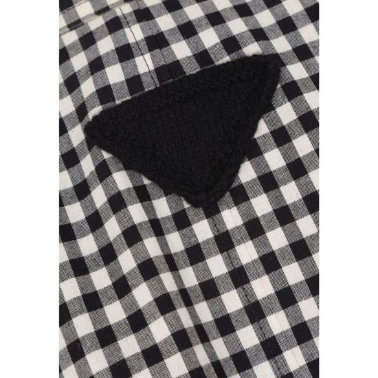  프라다 코트 코튼 트렌치  블랙 - PRADA