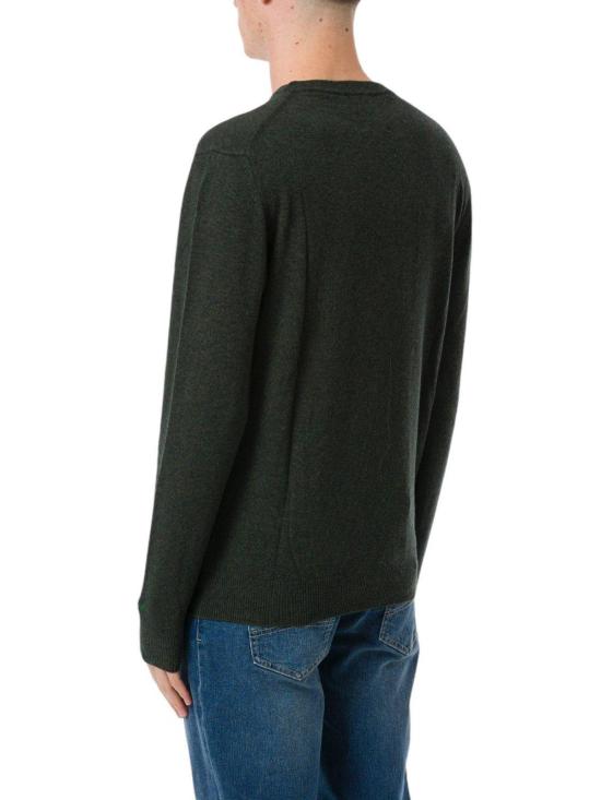  울리치 스웨터 로고 자수 크루넥 점퍼 그린스톤 - WOOLRICH