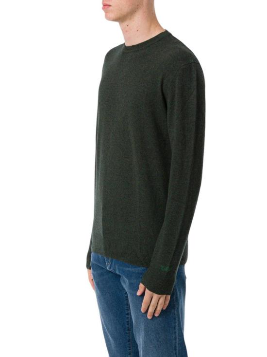  울리치 스웨터 로고 자수 크루넥 점퍼 그린스톤 - WOOLRICH