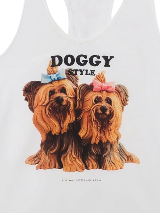  스텔라 맥카트니 민소매 티셔츠 스텔라 매카트니 제프 쿤스 코튼 탱크탑 화이트 - STELLA MCCARTNEY