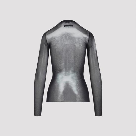  장 폴 고티에 블라우스 바디 더스트 탑 블랙 실버 - JEAN PAUL GAULTIER