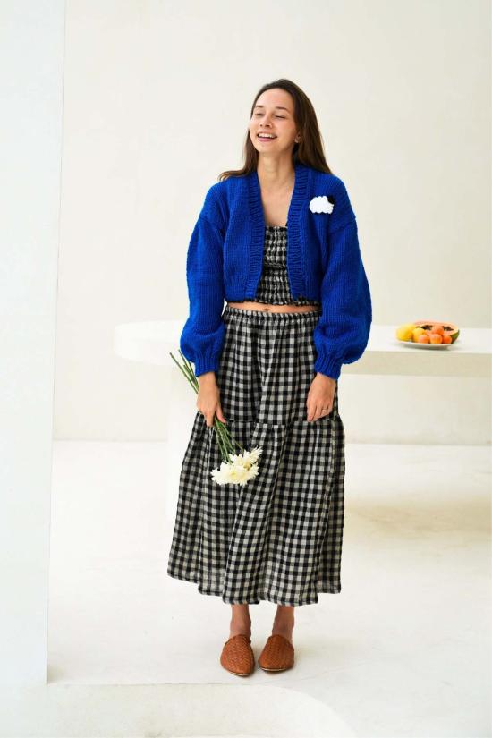  Pink Haley 가디건 핑크 헤일리 레이첼 울  블루