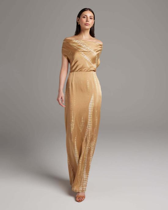  보즈 롱 원피스 타이 다이 컨버터블 드레스